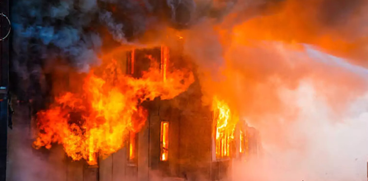 man sets mother fire India Gurugram