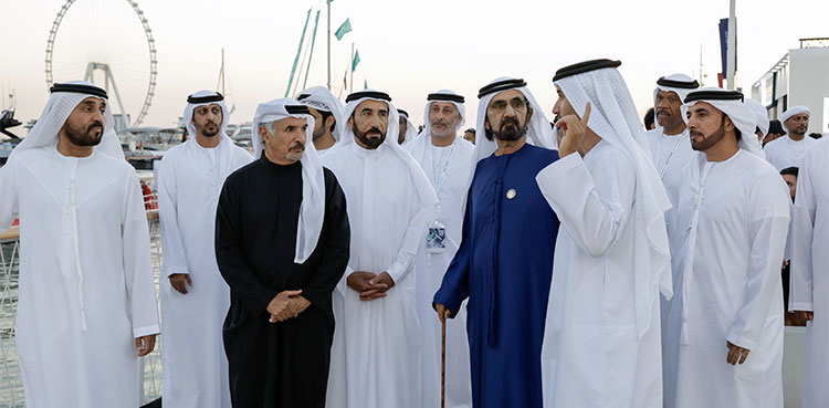 Mohammed bin Rashid visits the 30th edition of Dubai International Boat Show