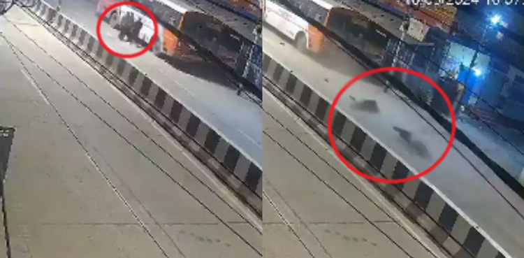 CCTV, Speeding car, rams into three men, drove away