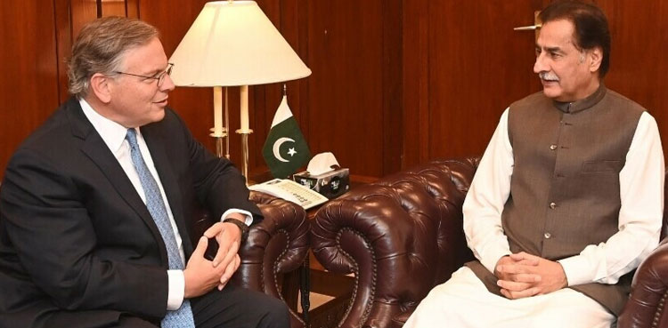US Ambassador Donald Blome, NA Speaker Ayaz Sadiq