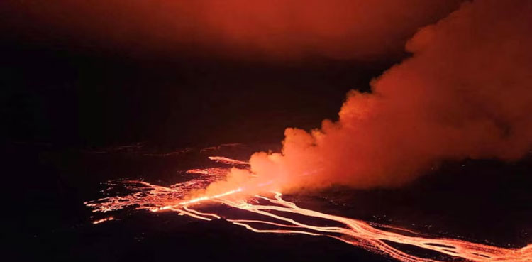 Iceland lava, lava flows