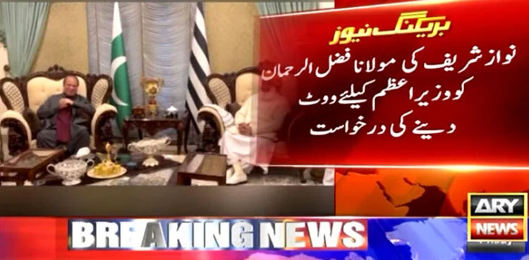 Nawaz Sharif Fazlur Rehman, PM election