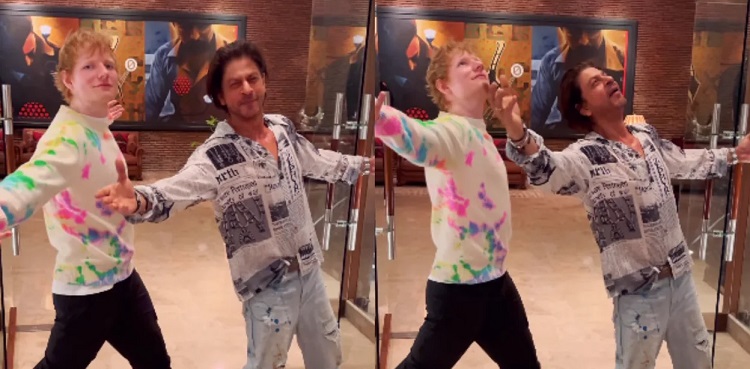 shahrukh khan, ed sheeran, viral video