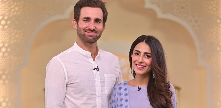 ushna shah, hamza amin, first meeting