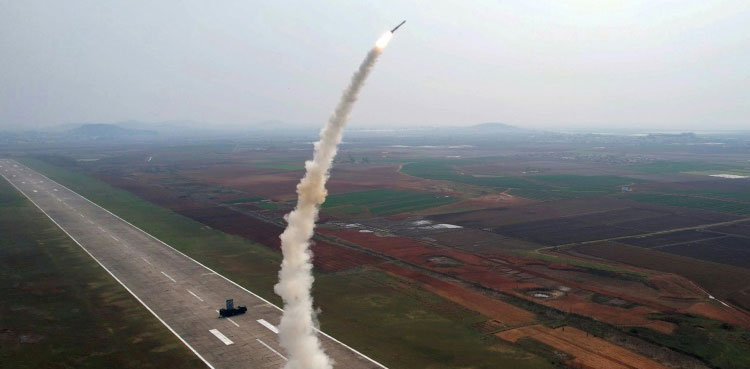 North Korea missiles test fire