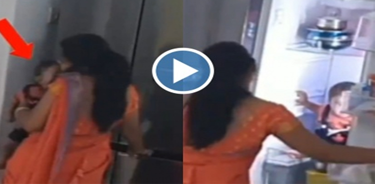 Viral video of Mother puts baby in fridge, Mother puts baby in fridge