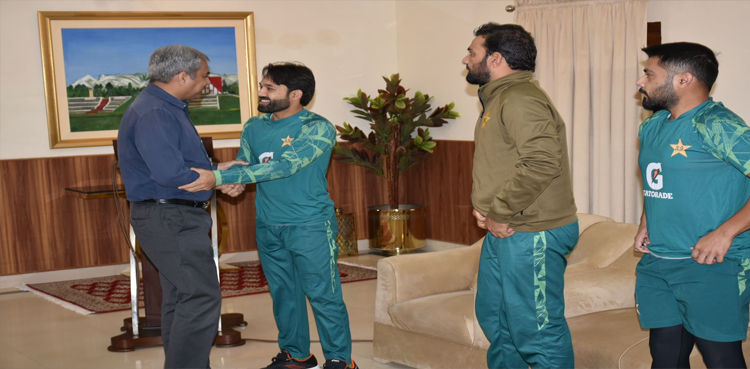 Pakistan team fitness camp in Kakul, PCB chairman Kakul
