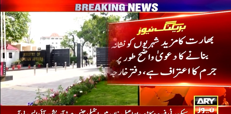 Pakistan, Indian Minister's statement,