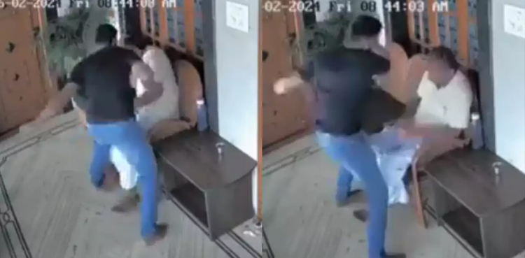 VIRAL, Caught On Cam, Man punches father, property dispute