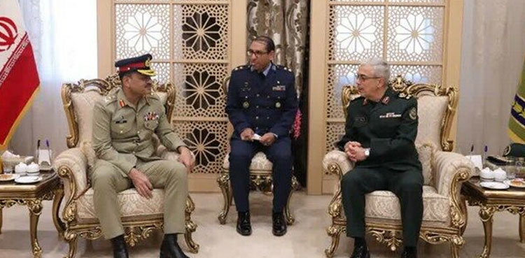 COAS Asim Munir, Iran’s Raisi, Iran top general