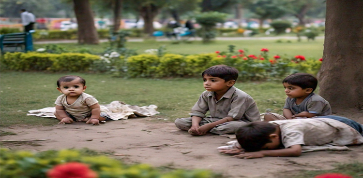 mother abandons children, mother abandons minors, Iqbal Park lahore