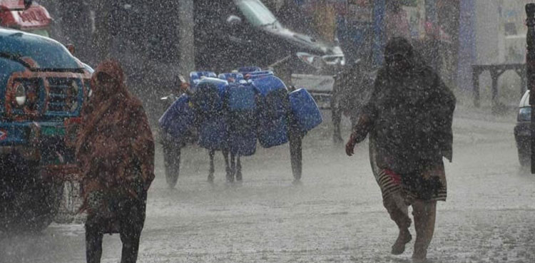 Rain with strong winds, hit various areas, Karachi