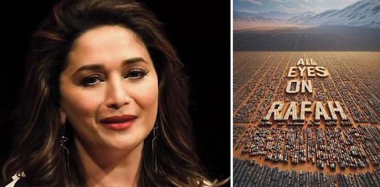 madhuri dixit, post on palestine, all eyes on rafah