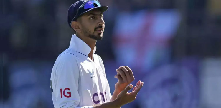 Shoaib Bashir concedes 38 in over;