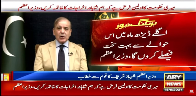 PM Shehbaz address