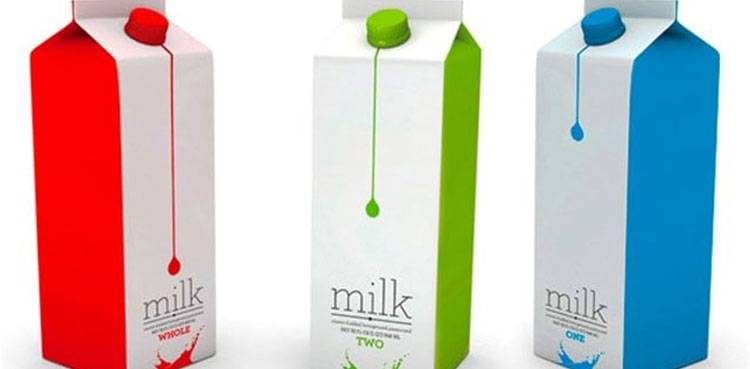 Packaged milk