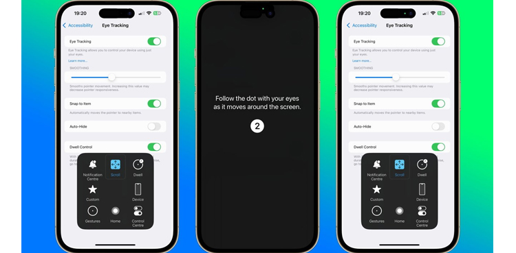 Eye Tracking, navigate iOS 18, without touching, iPhone