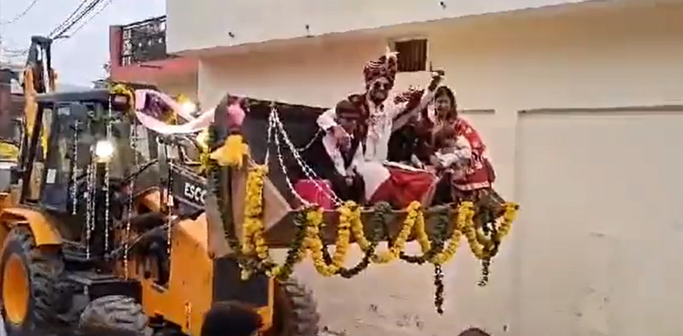 WATCH, Groom, wedding, Bulldozer