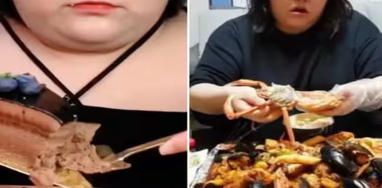 Chinese influencer, dies, consuming, Too Much Food, online