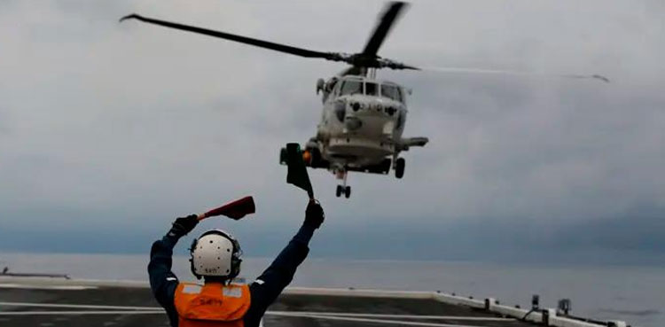 Crashed Japan navy choppers found on seabed