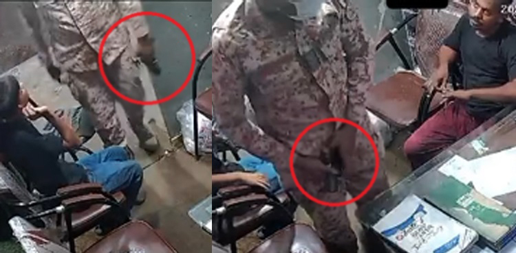 Man, rangers uniform, rob citizen, Karachi