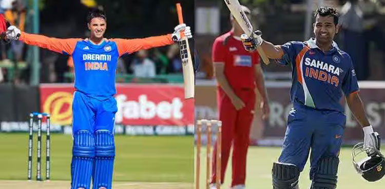 Abhishek Sharma and Rohit Sharma- similarities between first 100
