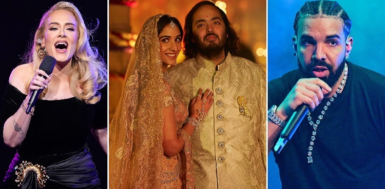 anant ambani, radhika merchant, wedding, adele, drake, lana del rey