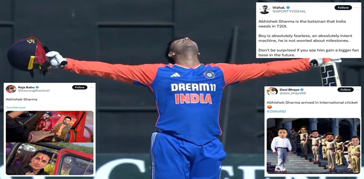Fans reacts, Abhishek Sharma, blistering century, IND vs ZIM