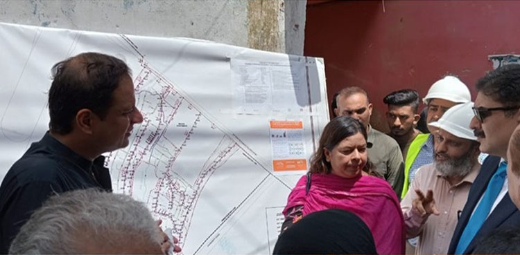 Murtaza Wahab evaluates progress of water upgrades in Essa Nagri