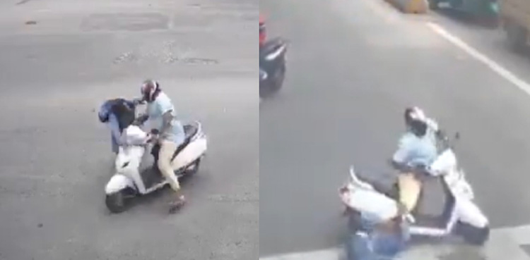 Viral video, Bengaluru cop, scooter thief caught,