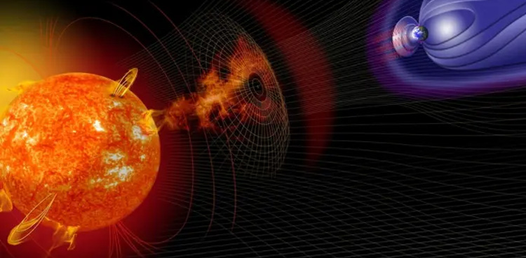 solar storm surrounds Earth, Cellular phones, power grids at risk, Planet earth