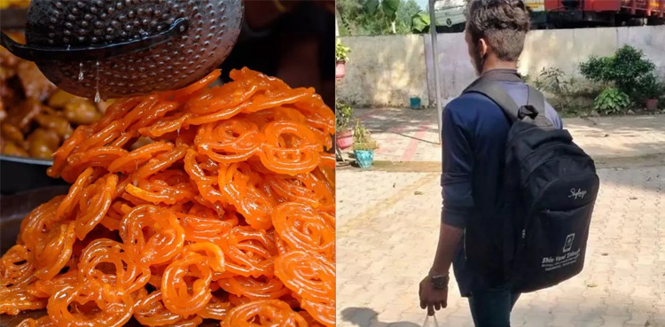 UP Man, police station , Jalebis from cop