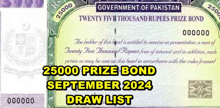 Rs 25000, Prize Bond, 10 September 2024, Draw Results, Winner