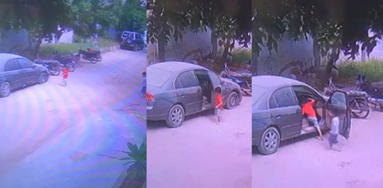 Gulistan-e-Johar, car suffocation incident, CCTV footage