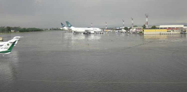 CAA warns, slippery runway risks, heavy rains, Islamabad