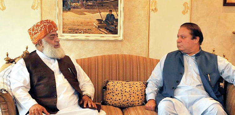 Nawaz Sharif, likely to meet, Fazlur Rehman