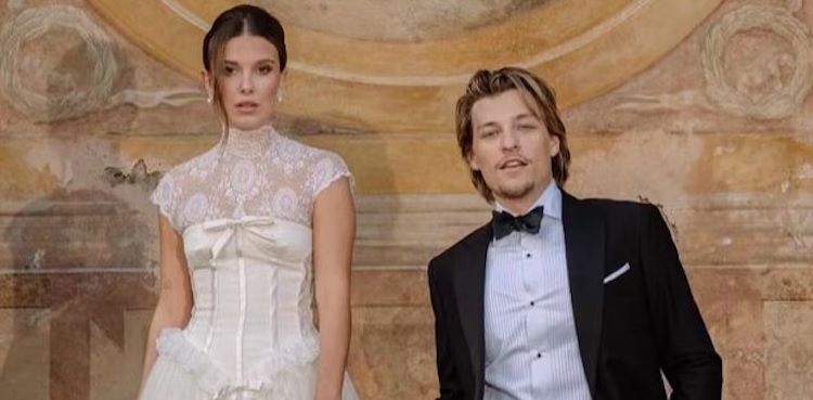 millie bobby brown, jake bongiovi, viral wedding pictures