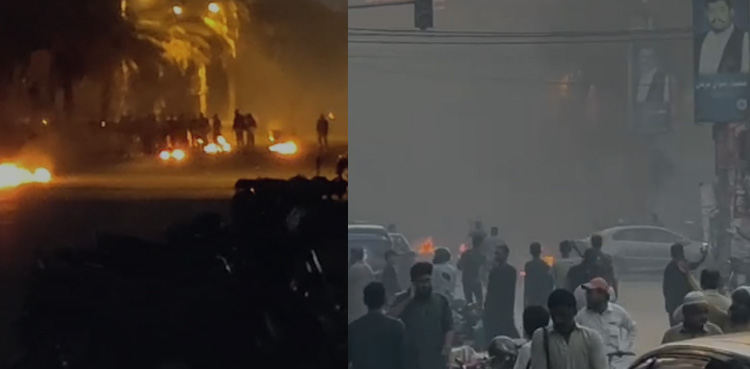 Six police officers injured, protesters pelt stones, Karachi