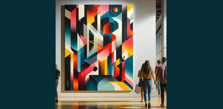 Abstract art is a genre of visual art that emphasizes the use of shapes, colors, forms, and gestural marks to create compositions