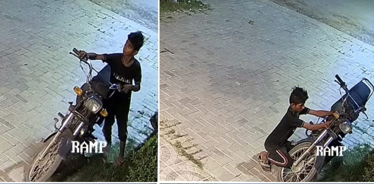 Motorcycle lifter, steal, minor, karachi police