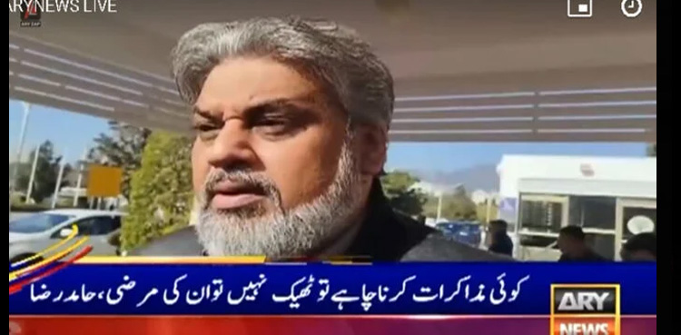 Hamid Raza, PTI-Govt talks, Irfan Siddiqui