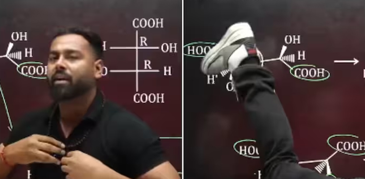 Online class, teacher, stunt, video viral