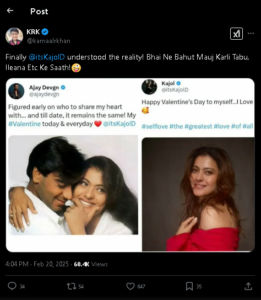 Kajol, KRK, Ajay Devgn, Tabu