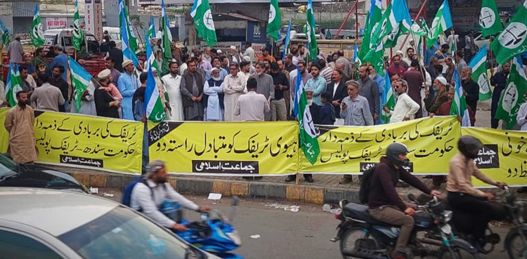 Jamaat-e-Islami, JI, Karachi, heavy traffic