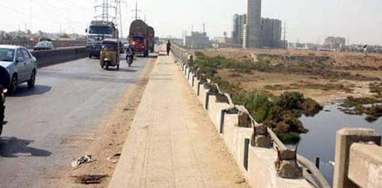 Jam Sadiq bridge, closed, development work