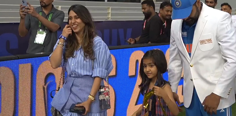 Rohit Sharma, Champions Trophy 2025, medal, daughter