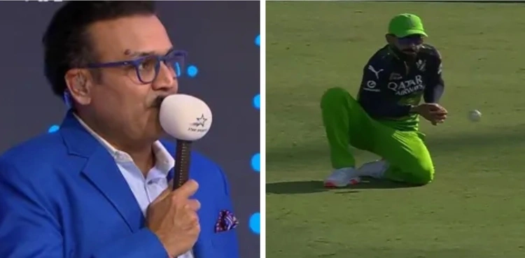 Virender Sehwag, Virat Kohli, catch, RCB vs RR