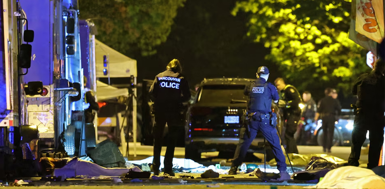 Vancouver firing, vehicle drives into crowd , Vancouver