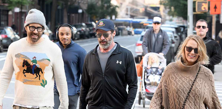 Hugh Jackman, Ryan Reynolds, Blake Lively, Justin Baldoni