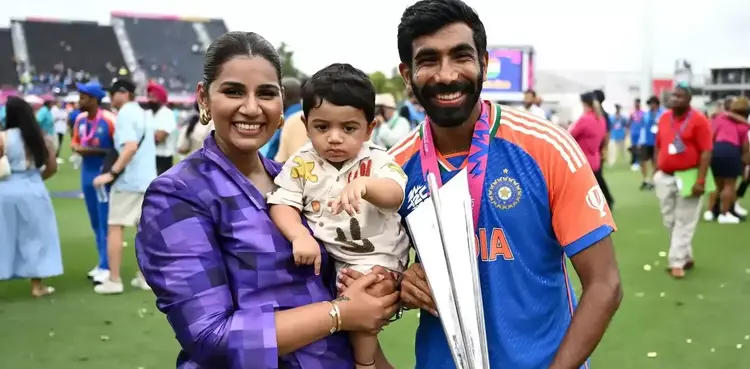Jasprit Bumrah, Sanjana Ganesan, Angad, IPL 2025